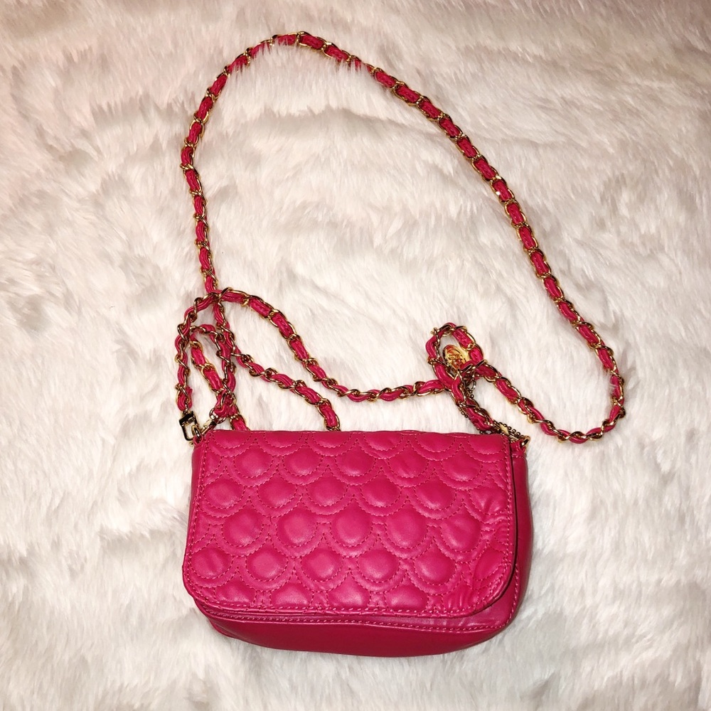 Big Buddha Pink Quilted Chain Strap Crossover Bag
